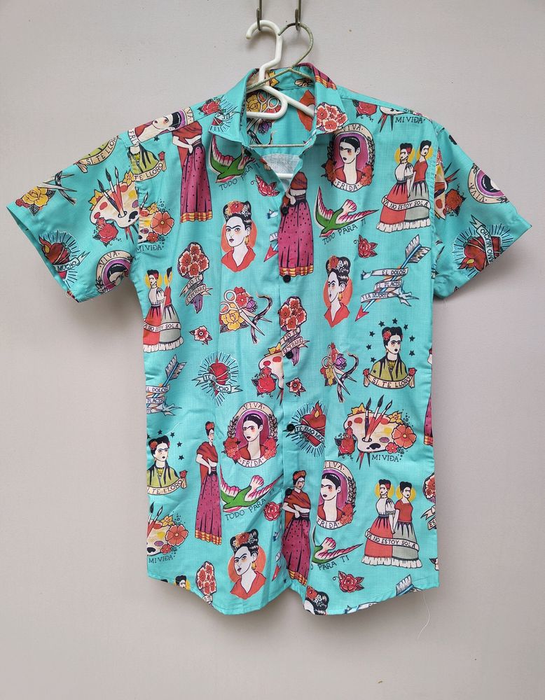 Mens Multicoloured Frida Print Shirt