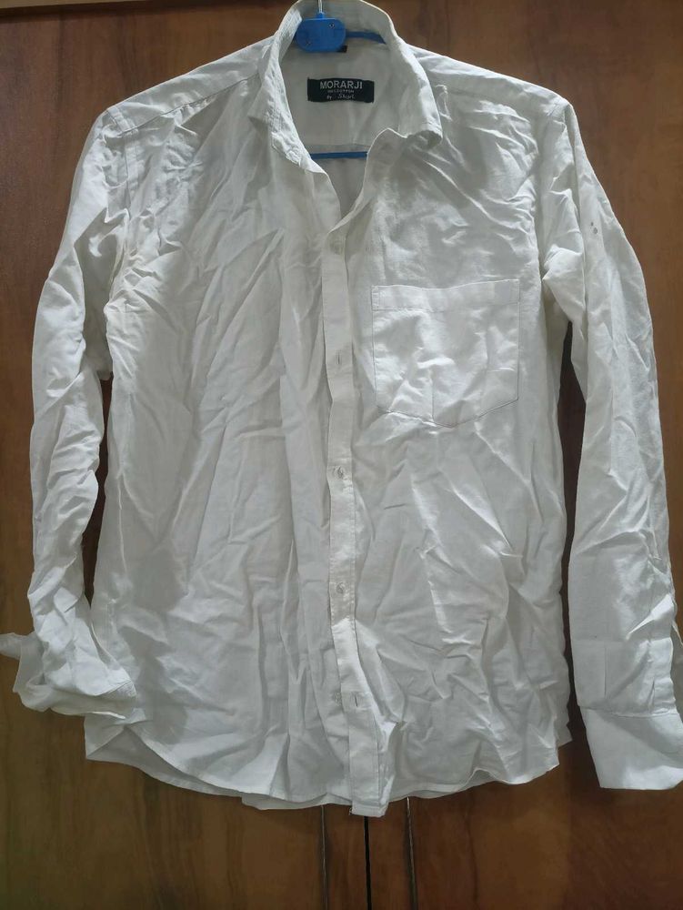 Men's White Long Sleeve Shirt