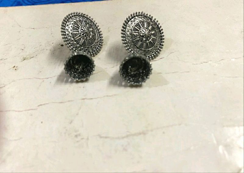 Silver Jhumka