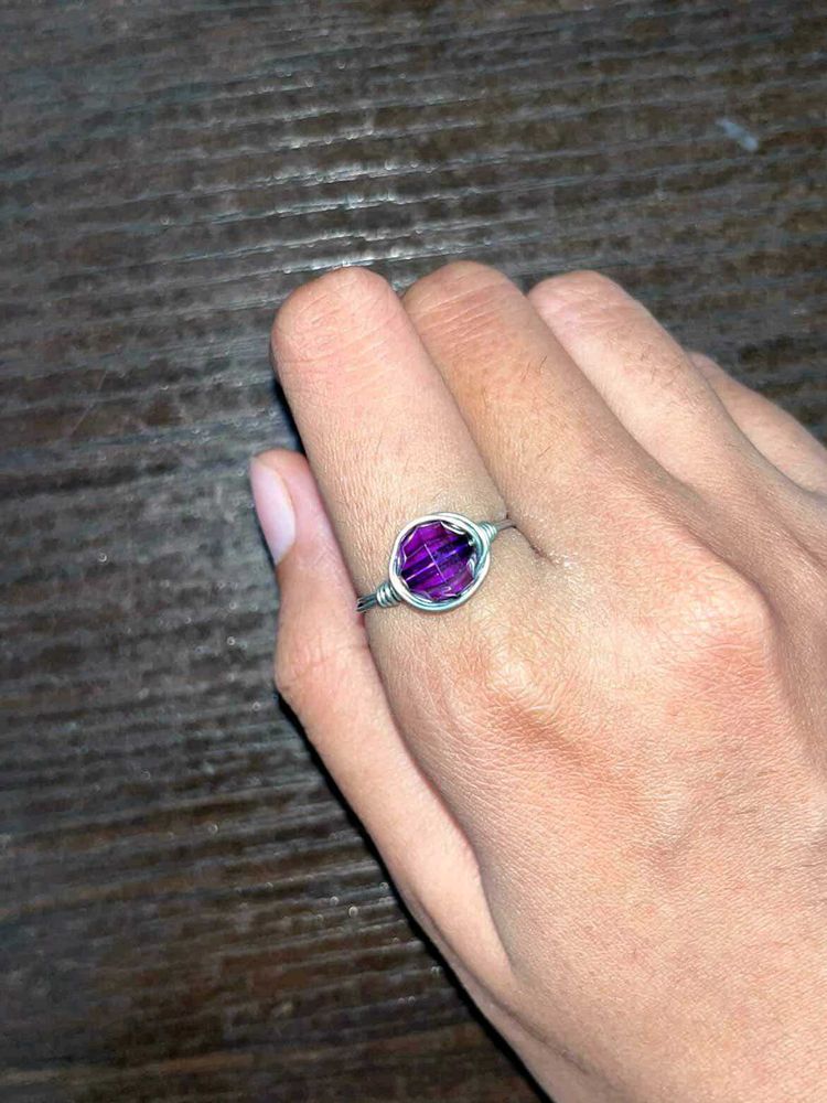 Wire Wrapped Amethyst Ring