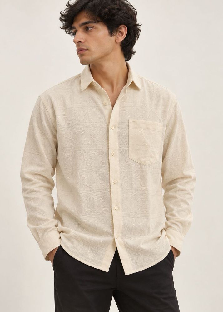 Men's Casual Textured Shirt