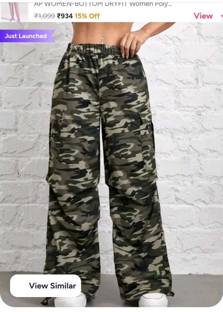 Trendy Camo Print Women's Pants