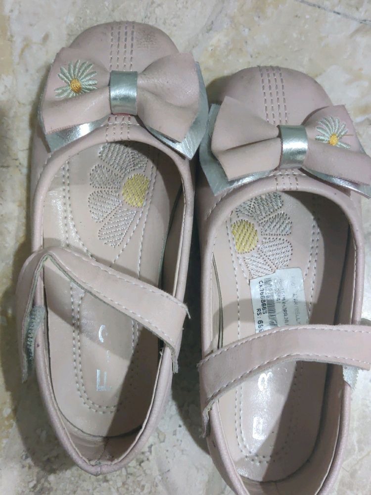 Girls Footwear Kids 4-6 Years Size 30 Pink Party Wear