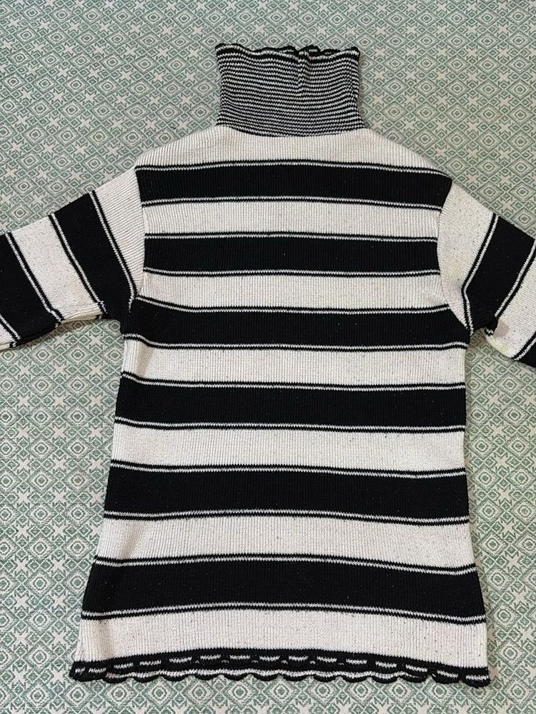 Striped Turtleneck Sweater