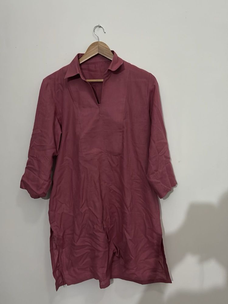 Women's pink linen co-ord set