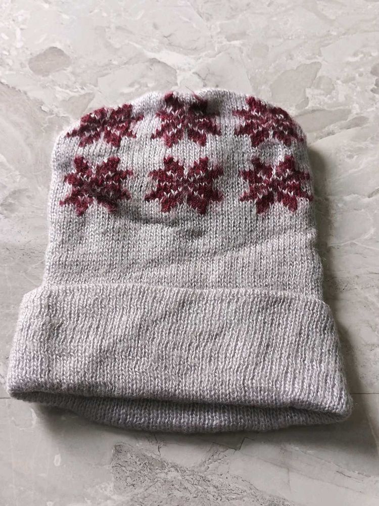 Cozy Snowflake Knit Beanie