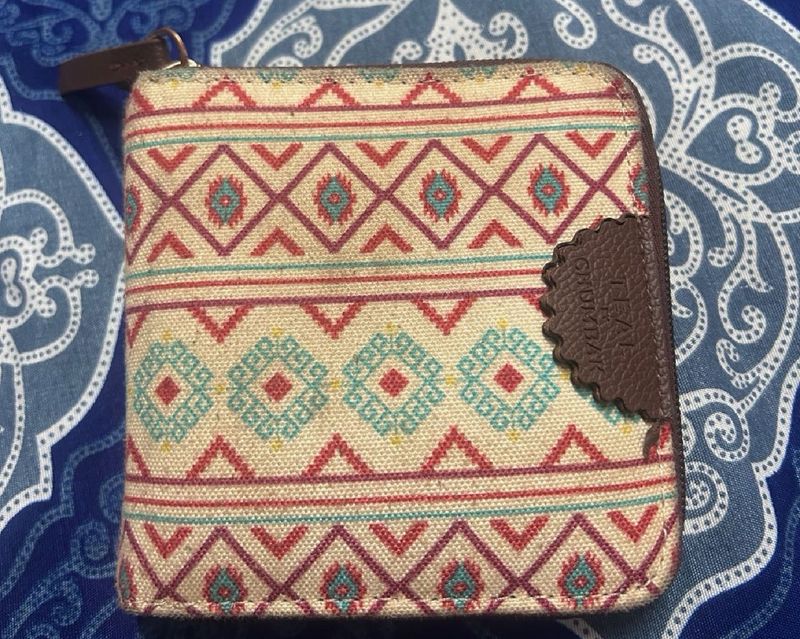 Boho Pattern Zip Around Wallet