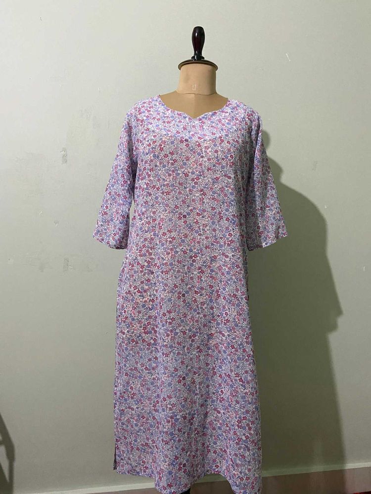 Floral Print Kurta