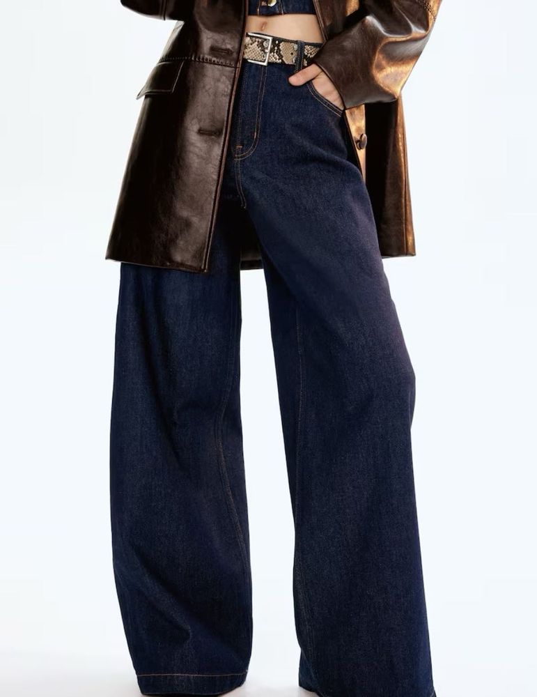 Wide Leg Denim Jeans