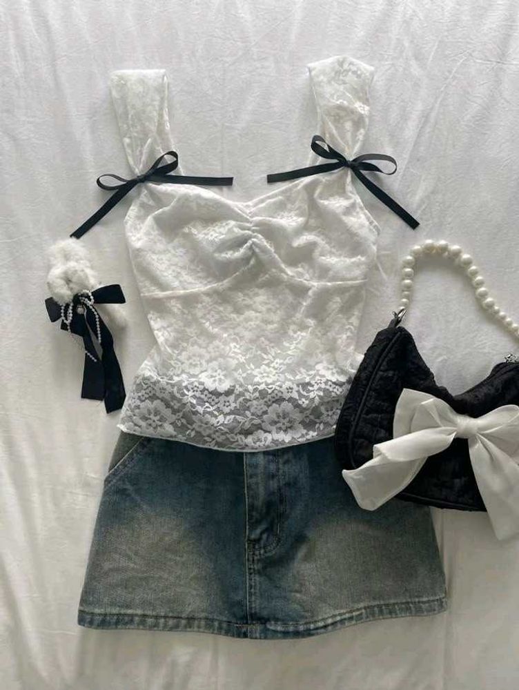 y2k Cute Lace Tank Top