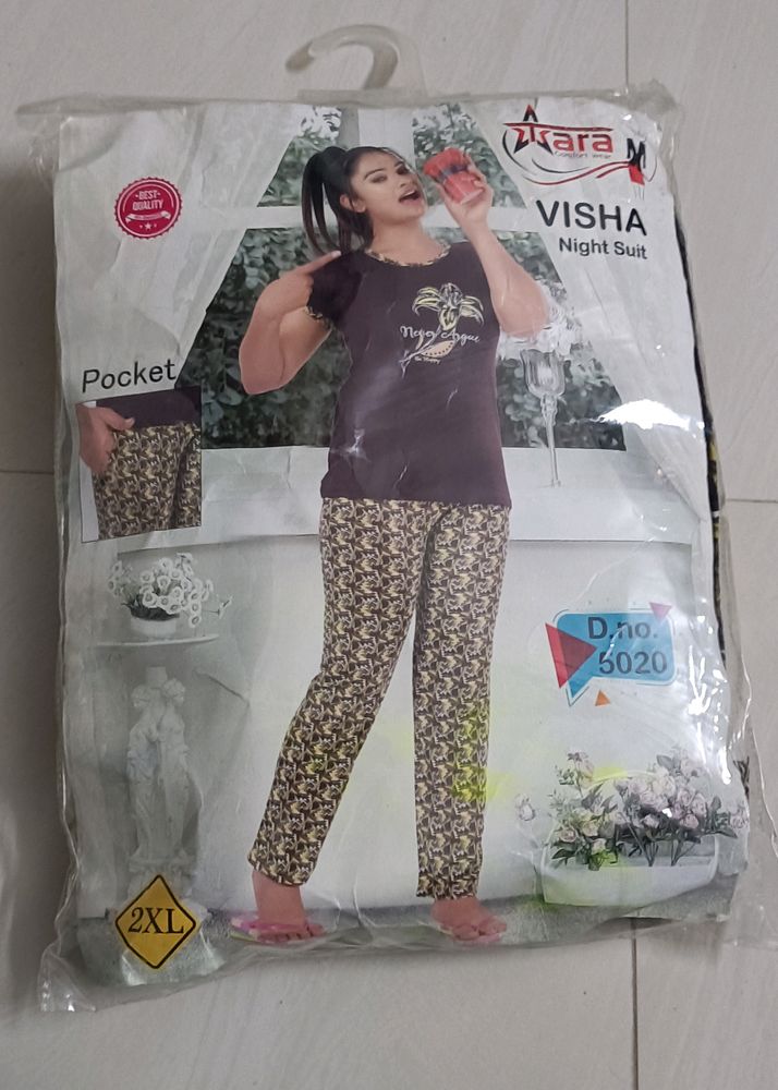 Pure Cotton New Night Suit (Unused)