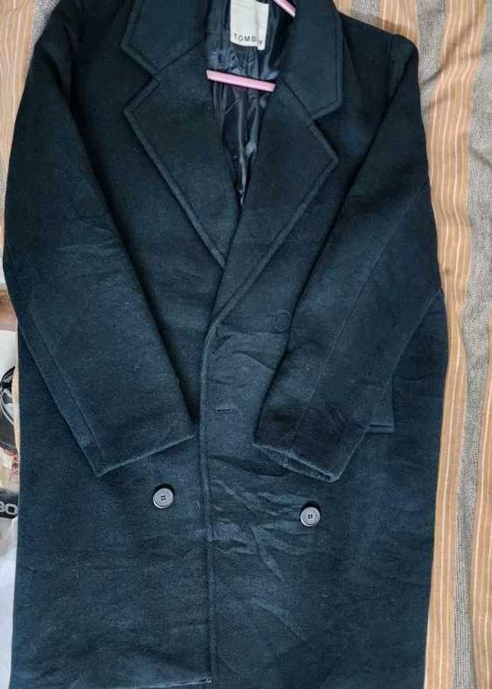 TOMBOY Black Wool Blend Overcoat