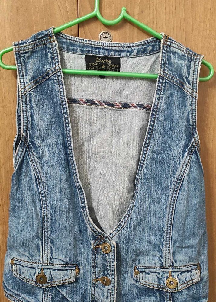 vintage denim vest