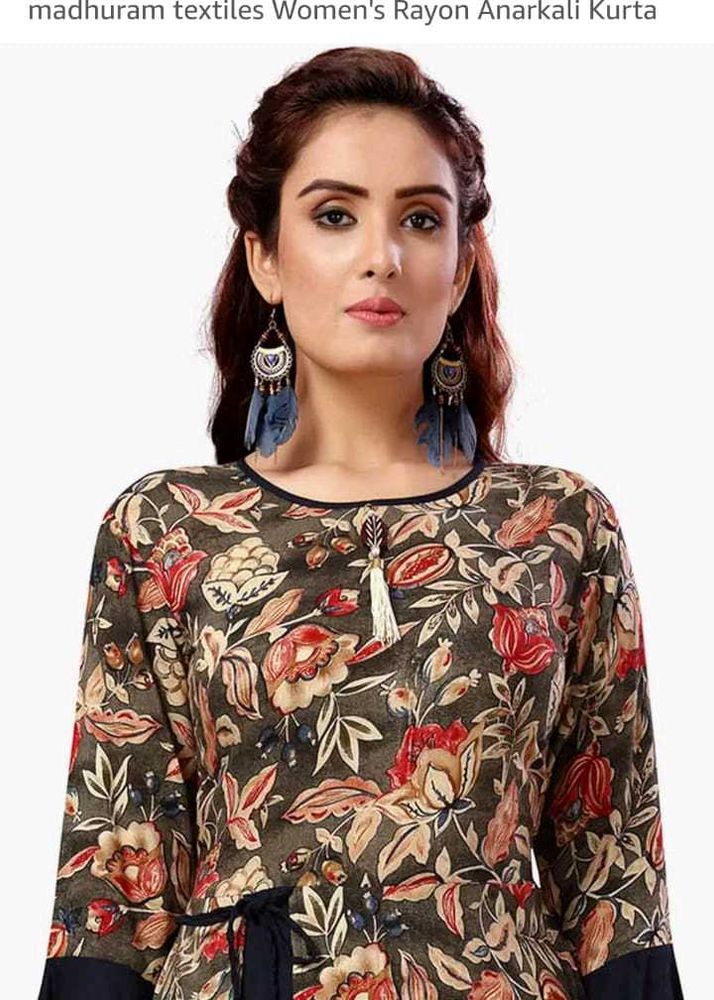 Women's Floral Anarkali Kurta