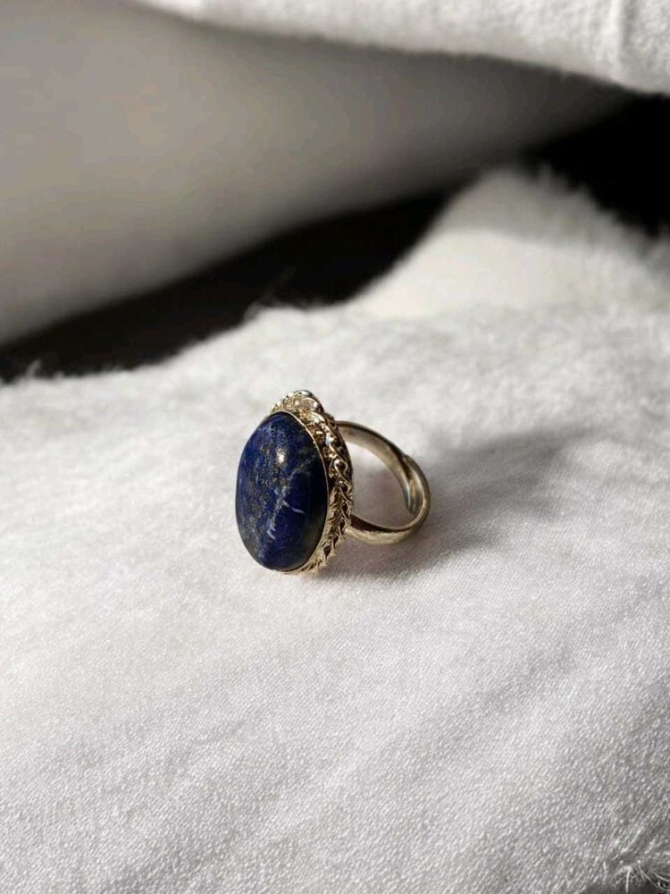 Natural Lapis Lazuli Crystal Ring