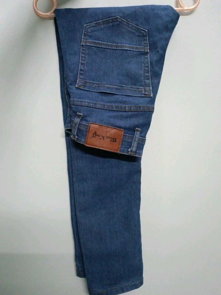 Blue Knit Denim Jeans best.