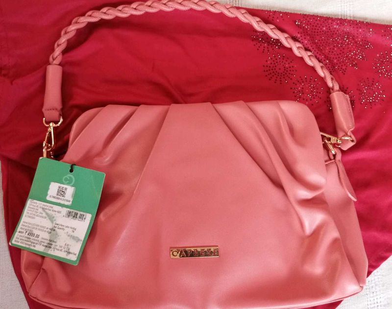 Caprese Orignal Pink Satchel Handbag Regular Size