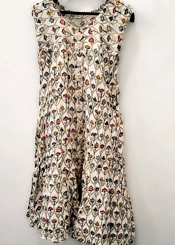 Boho Floral Print Sleeveless Dress