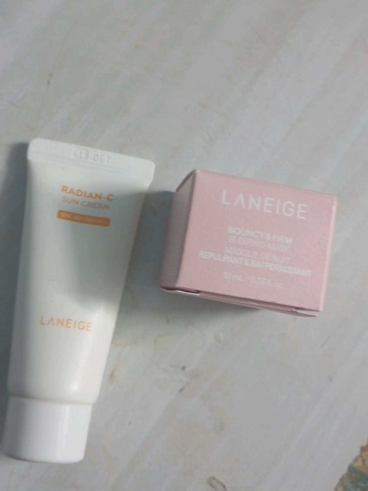 Laneige Sun Cream &amp; Sleeping Mask Set