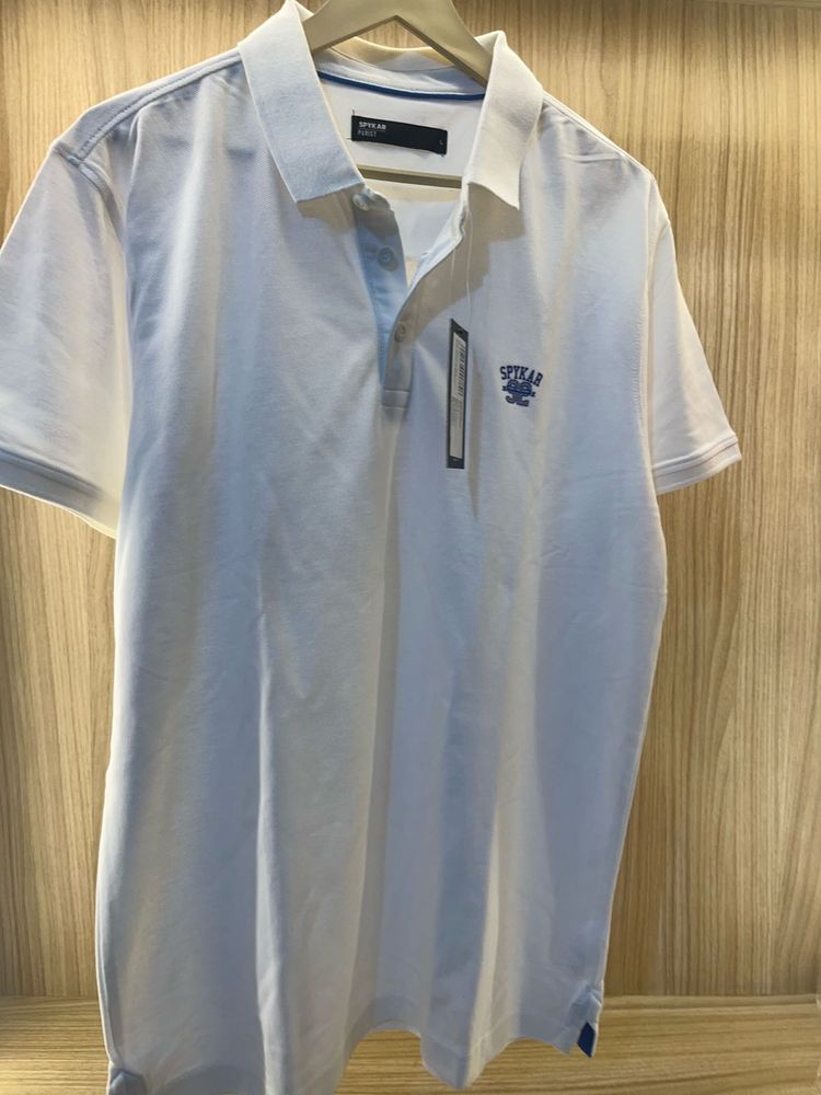 Men's White Polo T-Shirt