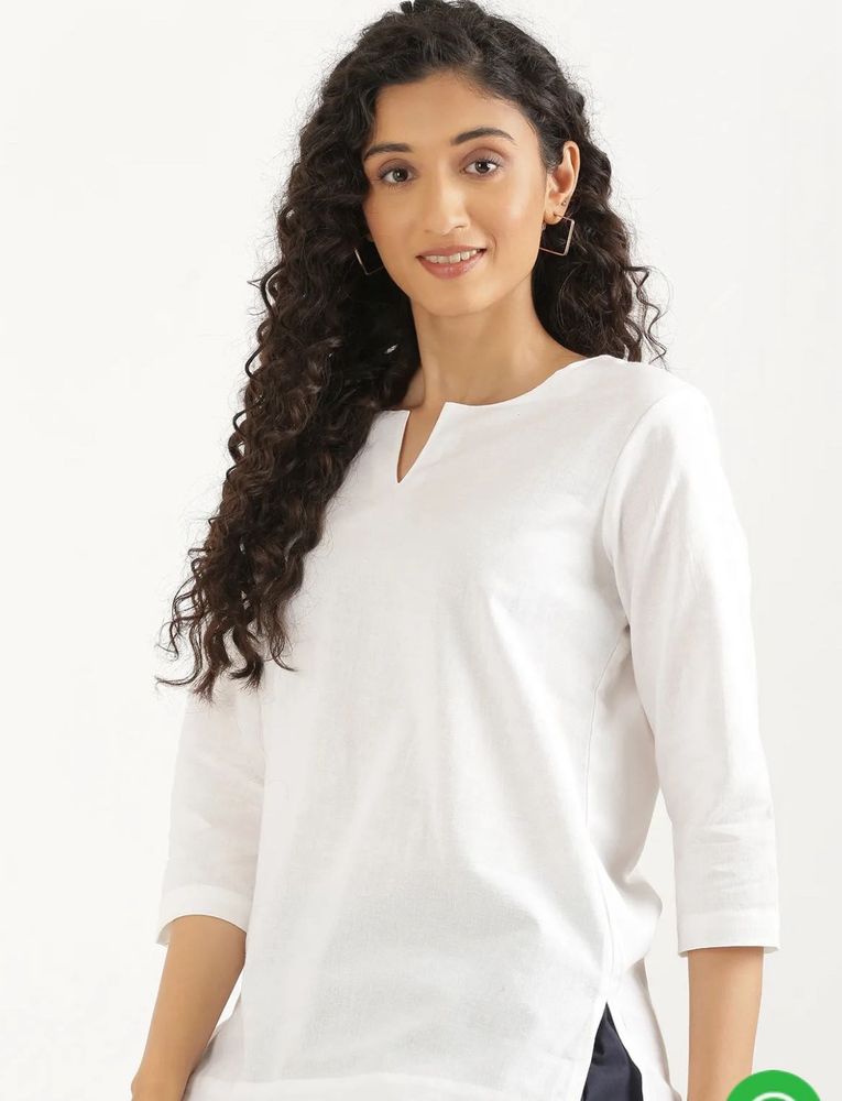 Saada Classic White Cotton Kurta