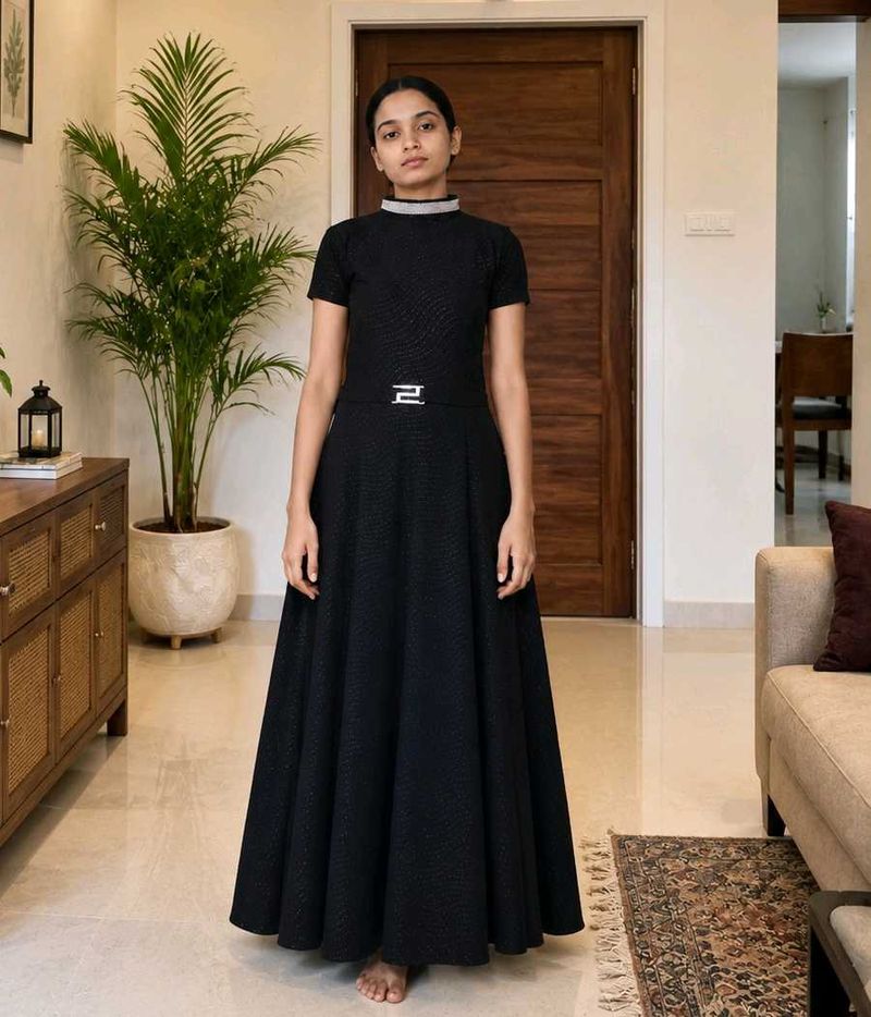 New Black Long Gown for Women