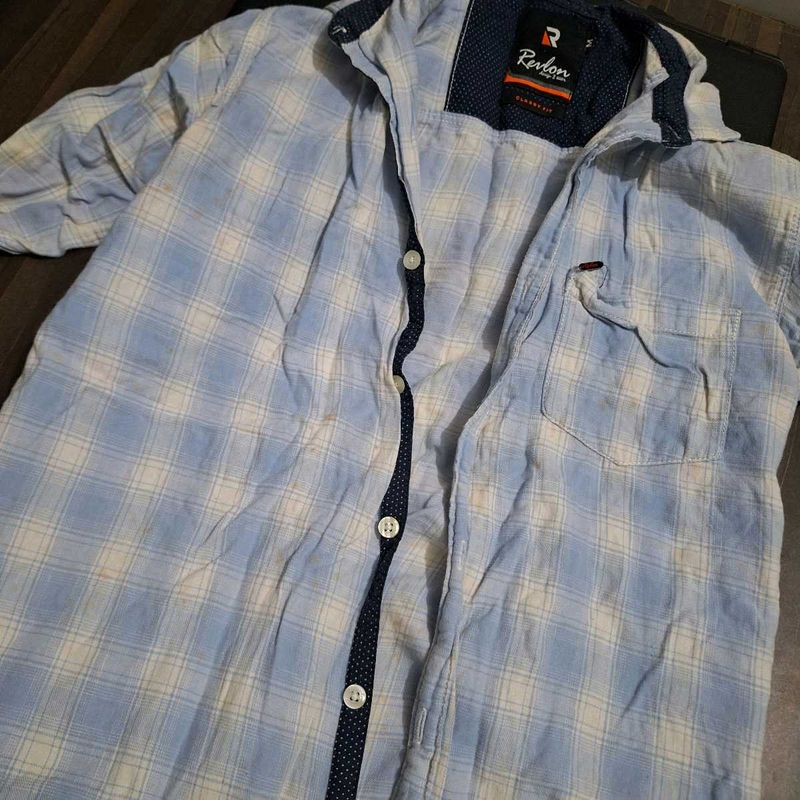 Men's Cotton Blue Shirt – 38" Chest Size