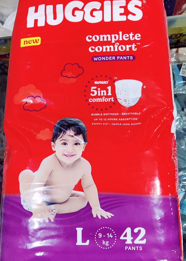 HUGGIES LARGE SIZE 42 UNIT PACK