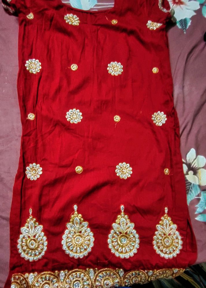 Red Party Wear Kurti