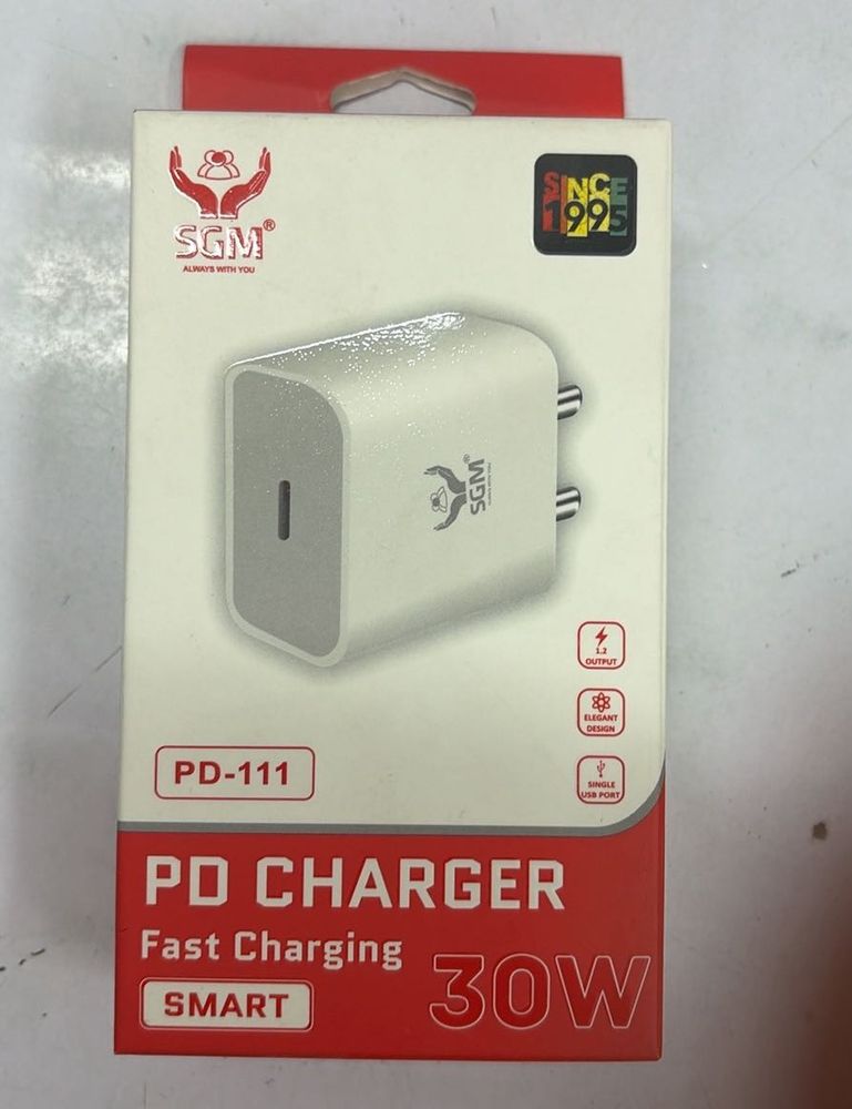 SGM PD Charger 30W Fast Charging For I phone