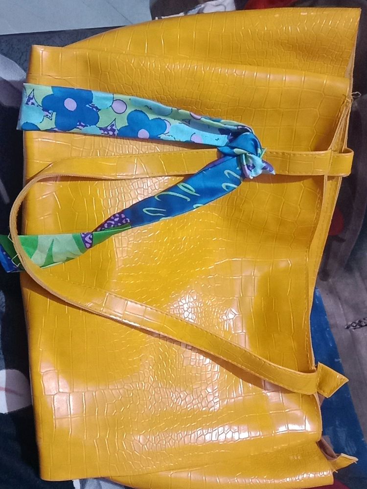 Tote Leather Printed Handbag👜