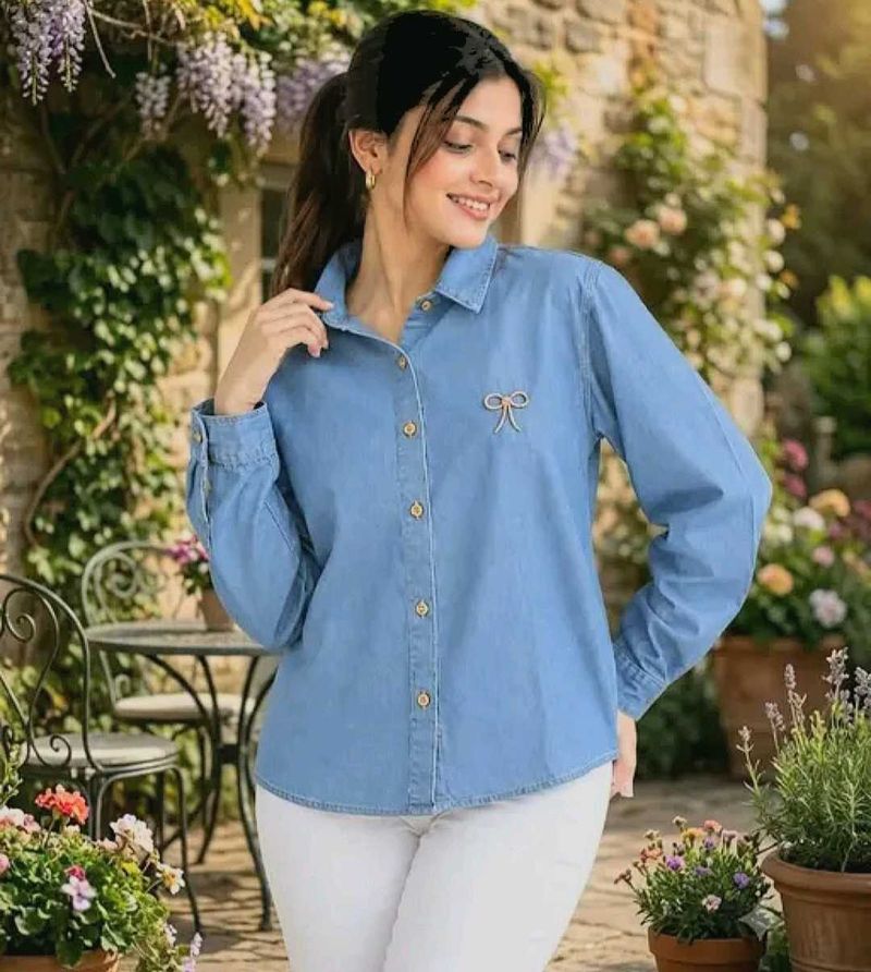 Stylish Blue Denim Shirt