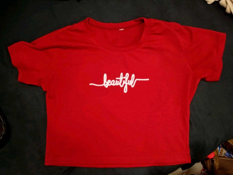Red "beautiful" Graphic T-Shirt