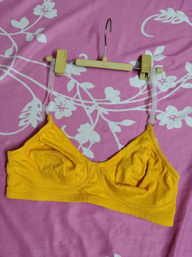Yellow Cotton Bra