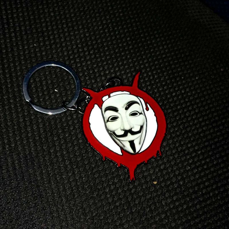 Anonymous Mask Keychain