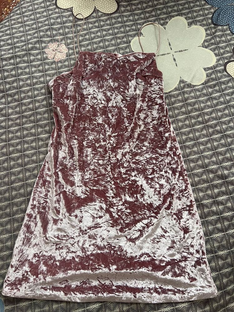 Crushed Velvet Mini Dress