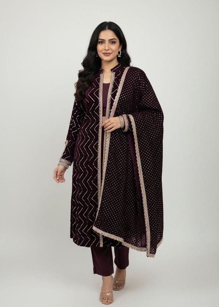 🆕Designer Velvet Pakistani Suit Set