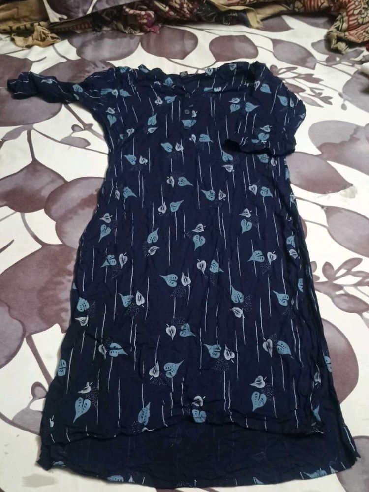 blue kurta for daily wear pure cotton good conditi