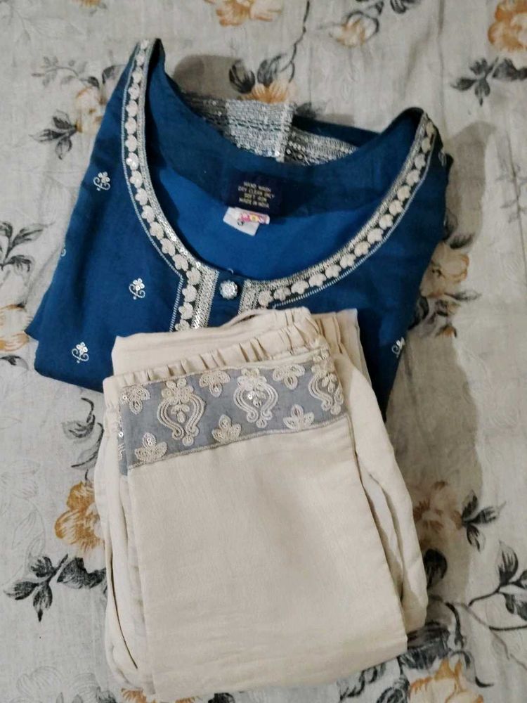 Elegant Teal Kurta Set || Festive wear