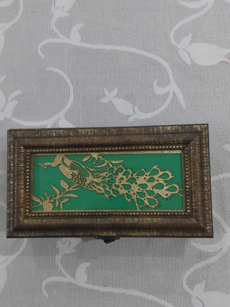 Vintage Peacock Decor Box