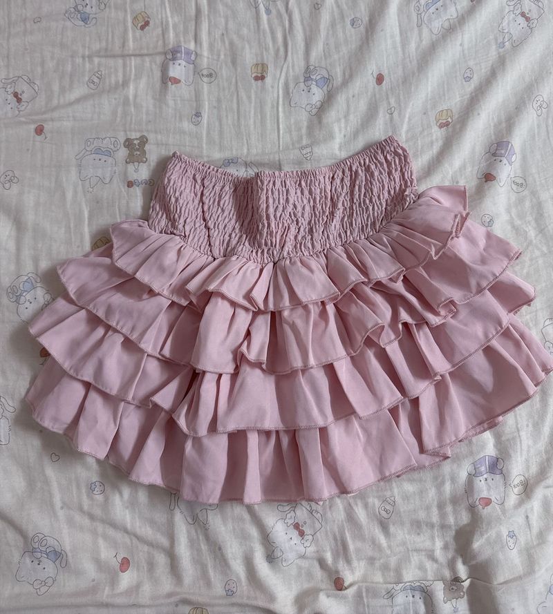 Pink Ruffle Skirt