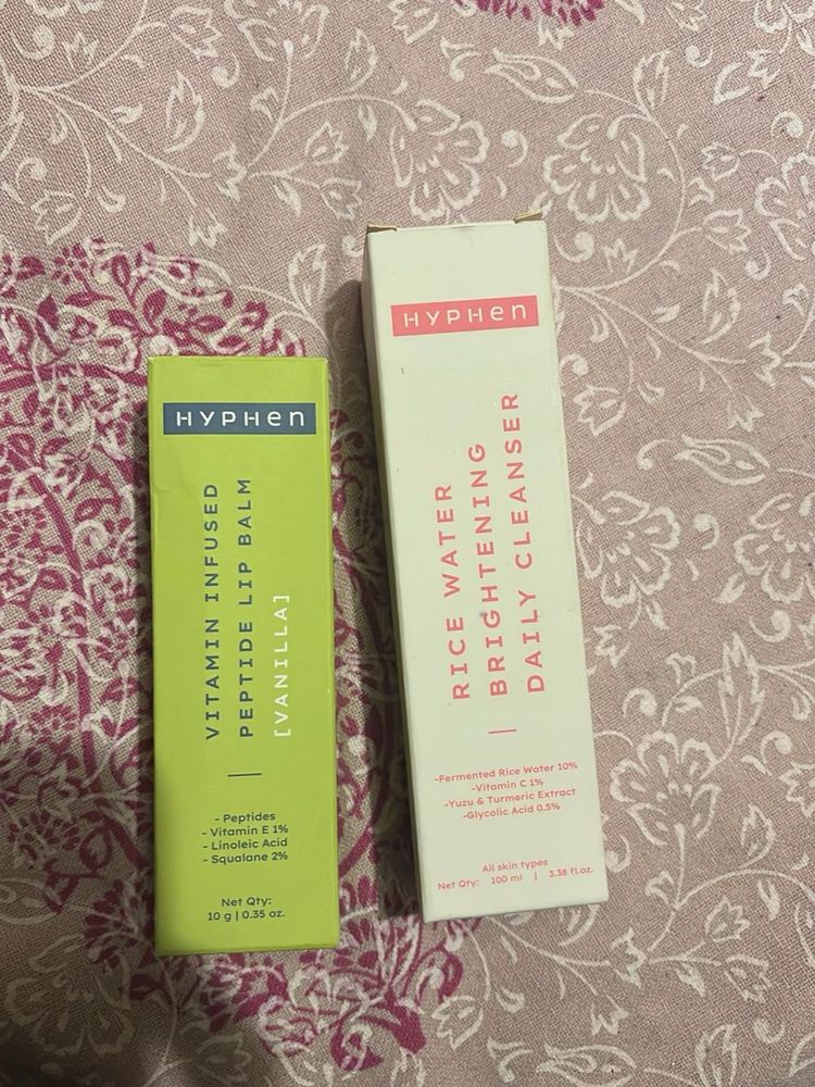 The facewash and lipbalm combo