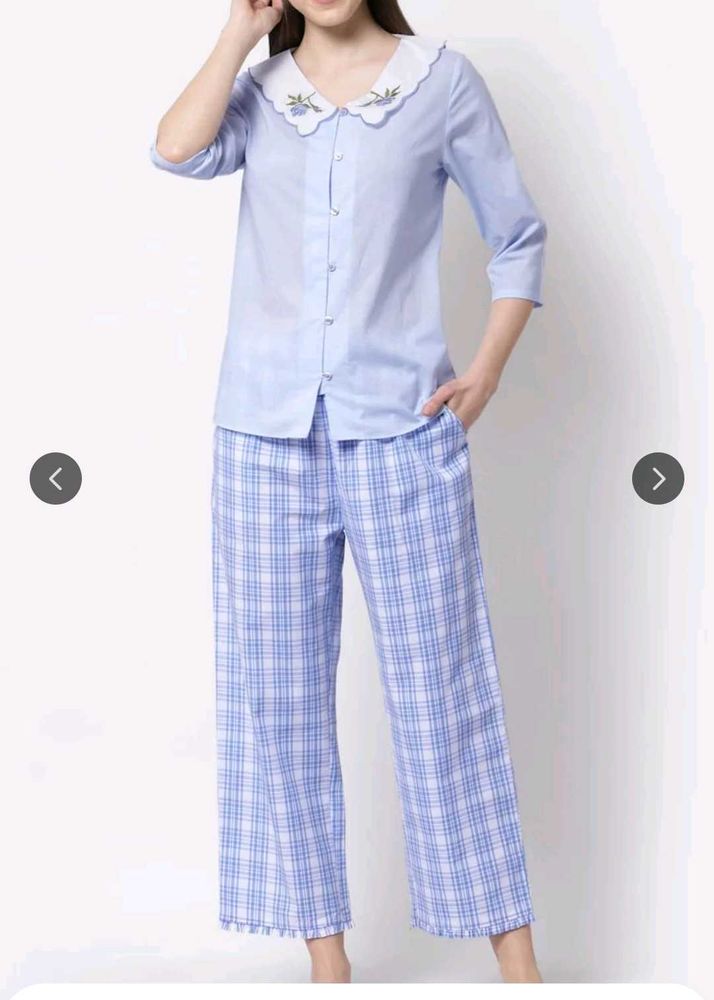 blanc9 Cute Blue Pajama Set
