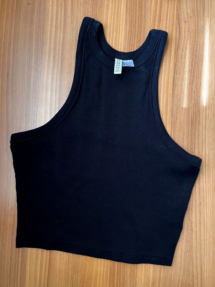 Classic Black Ribbed Tank Top