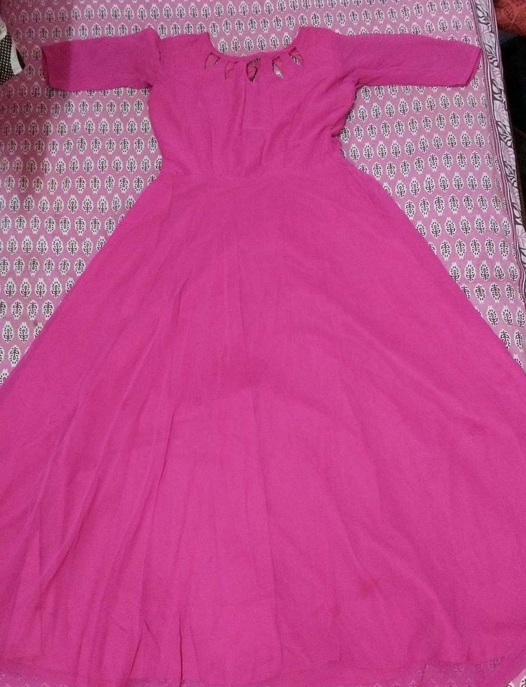 Beautiful Pink Anarkali Gown