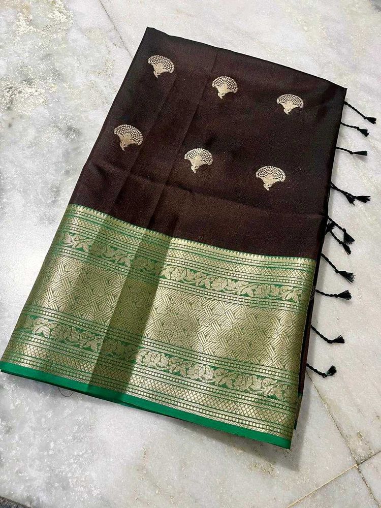 Elegant Soft Silk Allover Boota Saree