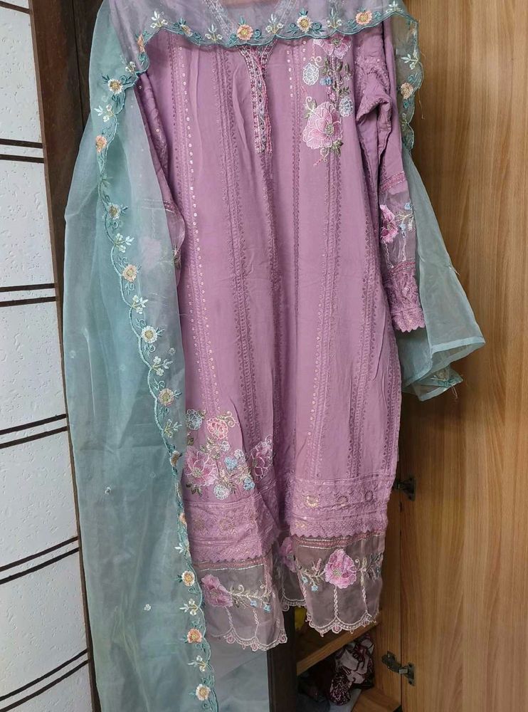 Embroidered Kurta with Dupatta Set