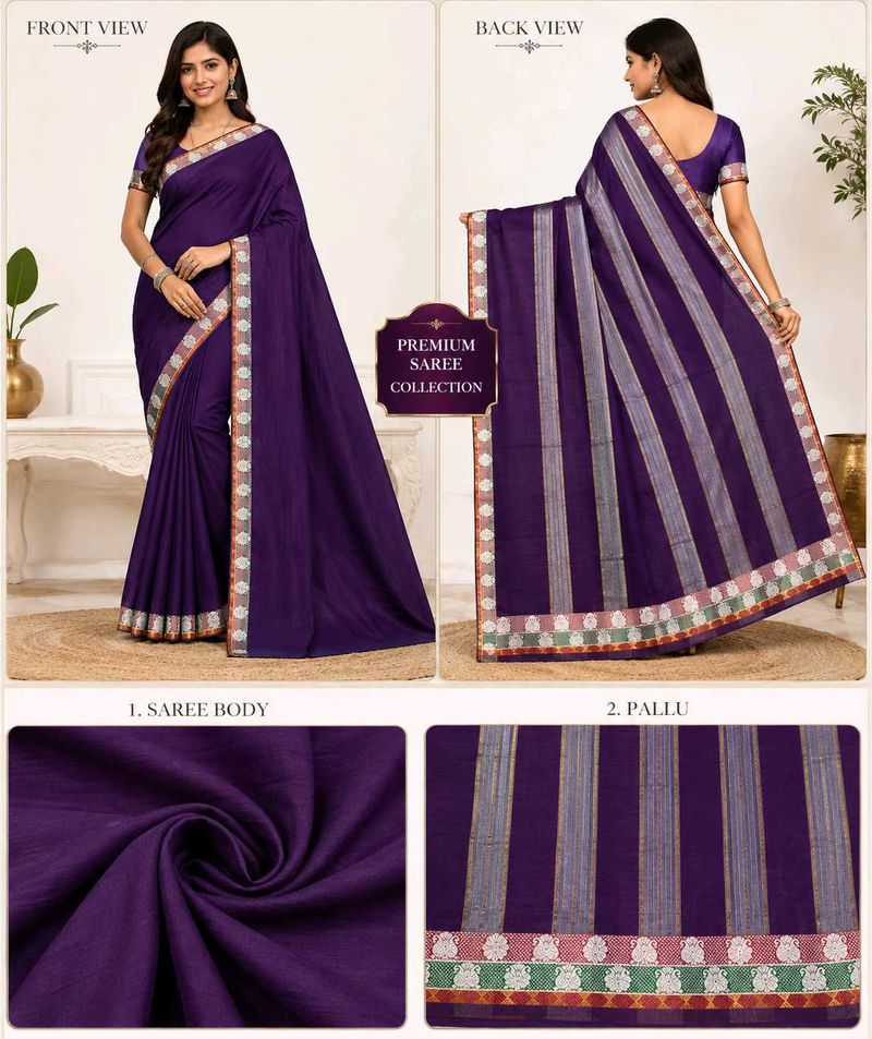 80's Sungudi plain cotton saree
