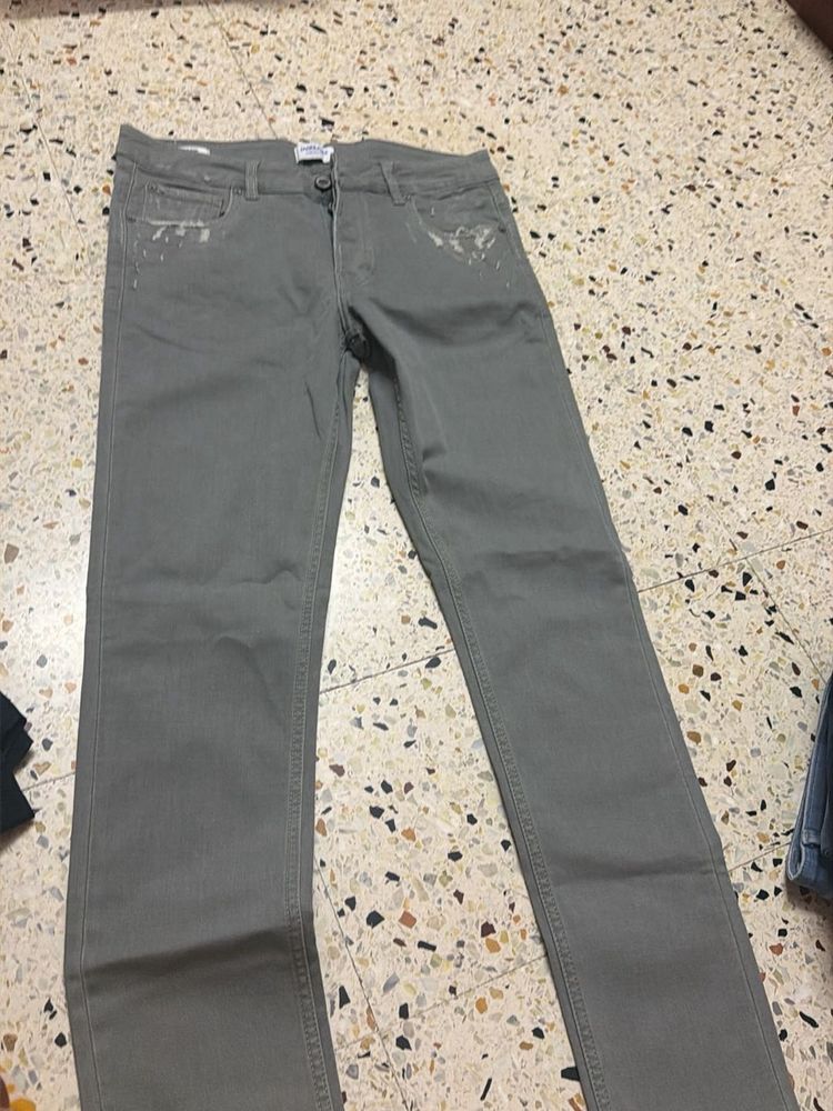 Stylish Grey Slim Fit Trousers
