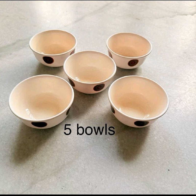 Set of 5 Melamine Bowls